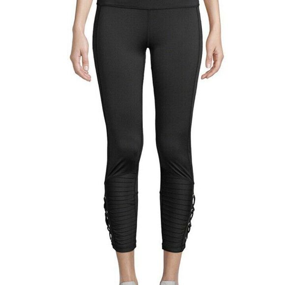 NANETTE LEPORE Black Moto Lace Up Legging - Picture 1 of 10